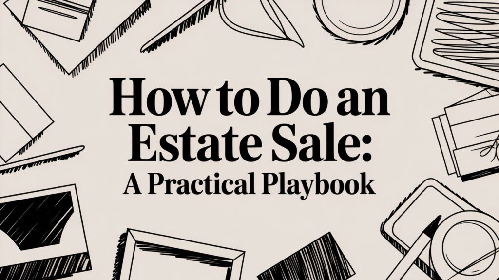 how to do an estate sale illustration