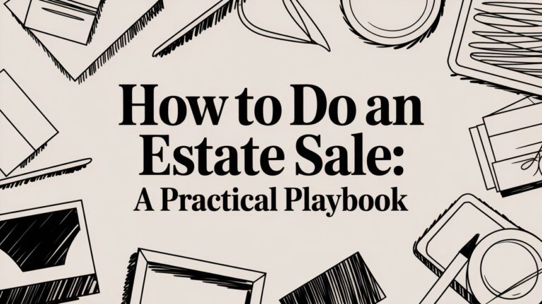 how to do an estate sale illustration