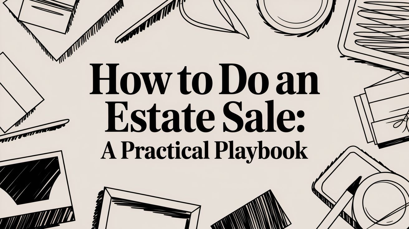 how to do an estate sale illustration