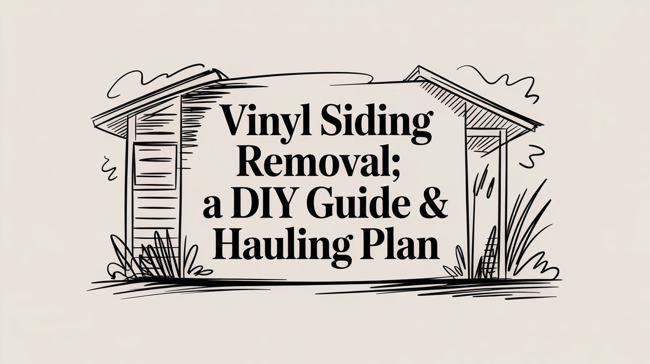 vinyl siding removal house illustration