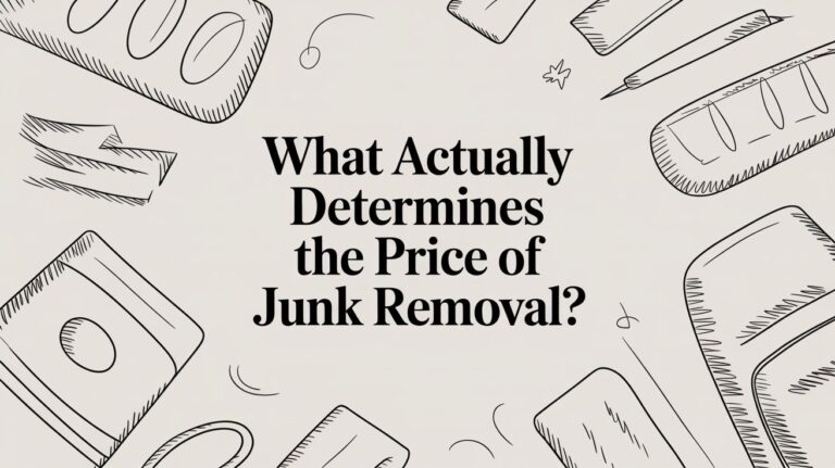 what actually determines the price of junk removal doodle art