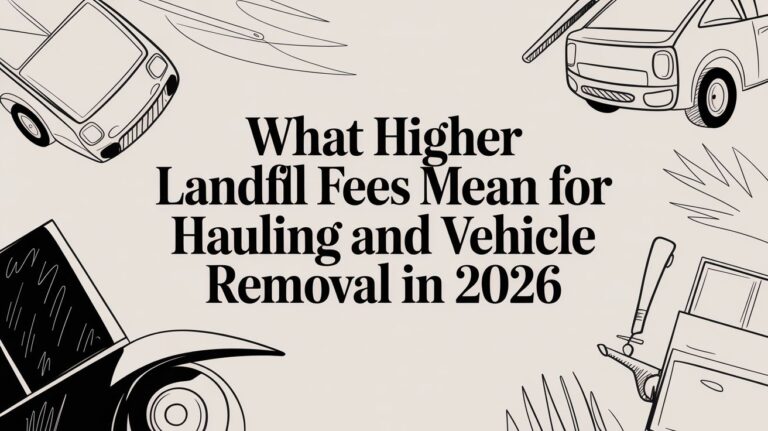 what higher landfill fees mean for hauling and vehicle removal in 2026 vehicle parts