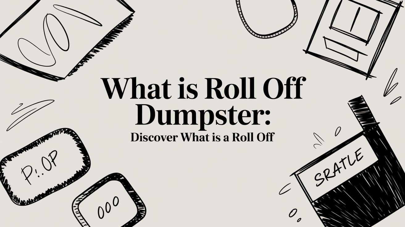 what is roll off dumpster illustration