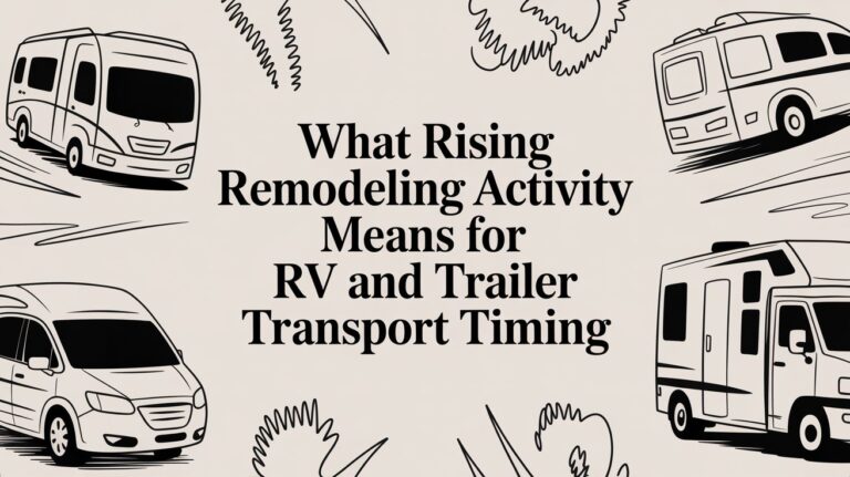 what rising remodeling activity means for rv and trailer transport timing rvs trailers