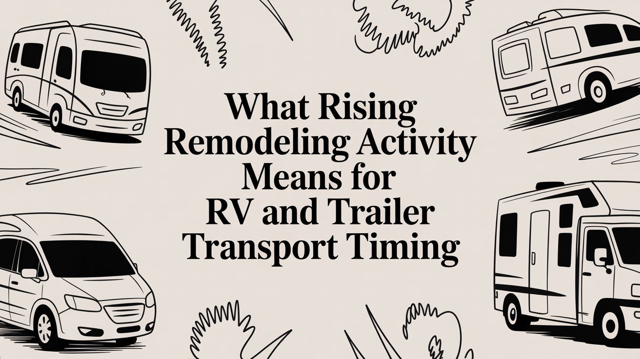 what rising remodeling activity means for rv and trailer transport timing rvs trailers