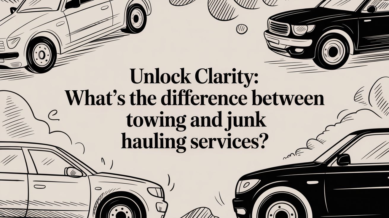 whats the difference between towing and junk hauling services car towing