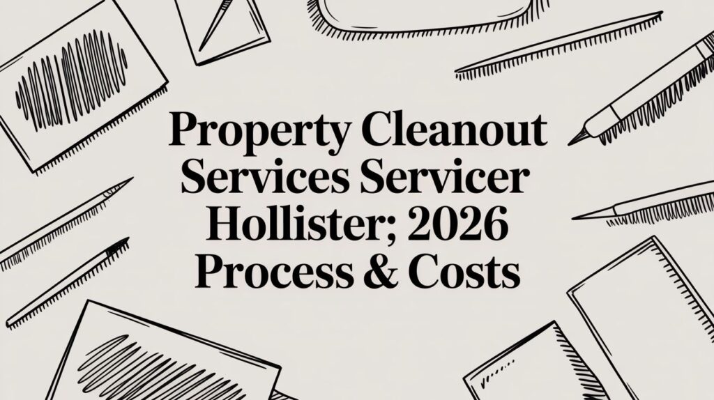 property cleanout services hollister stationery illustration