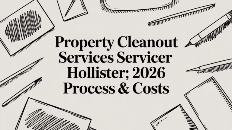 property cleanout services hollister stationery illustration