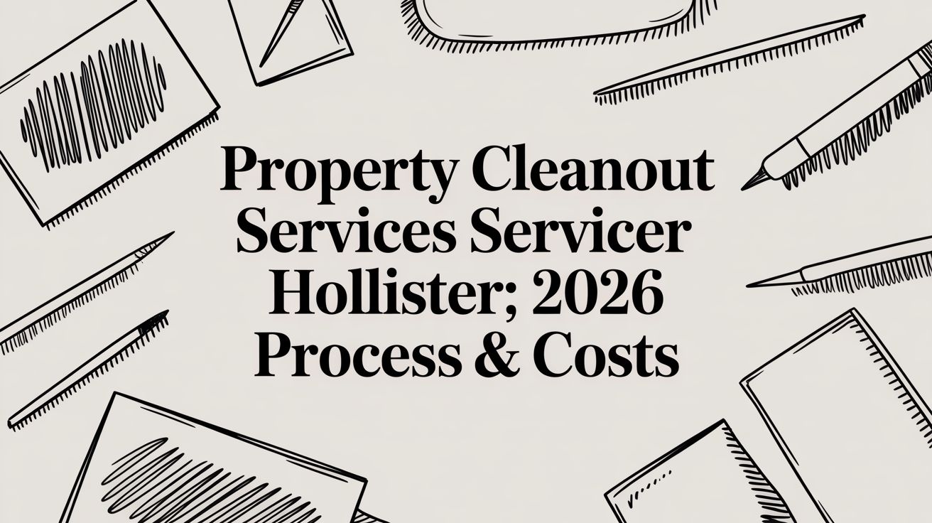 property cleanout services hollister stationery illustration