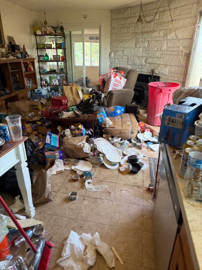 Hoarder house cleanout progression, photo 4